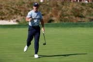 Rory McIlory lets out guttural yell after massive Ryder Cup putt