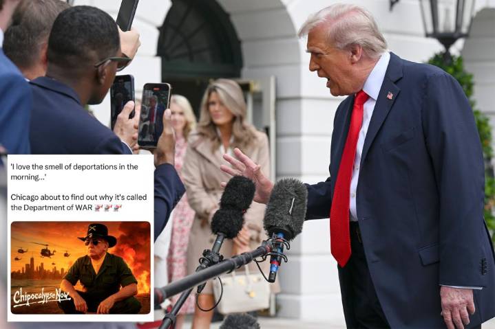 Trump goes off on reporter for asking if he's going to war with Chicago