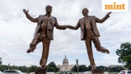 Mysterious statue of Trump, Epstein holding hands erected in Washington DC