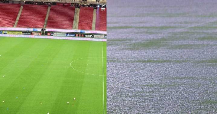 La ESPECTACULAR transformación de la cancha del Estadio Akron; quedó seco en MINUTOS a pesar de la tormenta (VIDEO)
