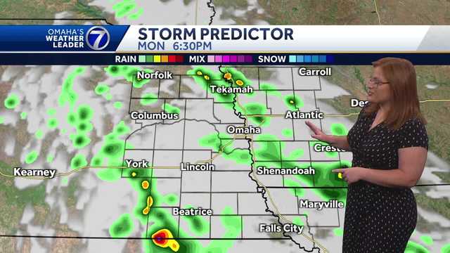 Scattered rain Labor Day afternoon for Omaha area
