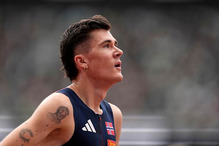 Ingebrigtsen, a key character in 1,500-meter drama, drops out early at world championships