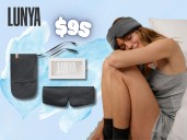 Lunya's weighted silk sleep mask is a comfortable, light