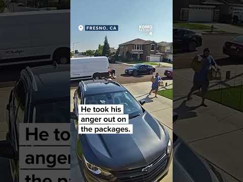Package abuse caught on camera: Delivery driver leaves homeowner fuming