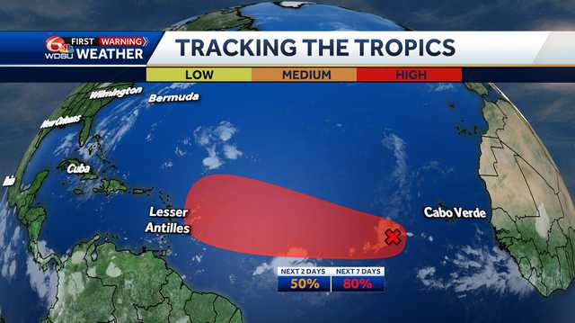 High chance of tropical development in the Atlantic