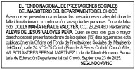 Edicto 2do. aviso Dolly María Peña de Valoyes