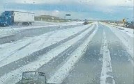 Video.- Sorprende granizada en carretera Juárez