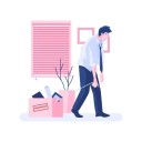 Empleo aquí, aún en caída
