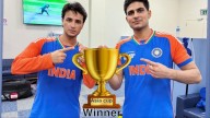 Shubman Gill & Abhishek Sharma Pose With 'Trophy' After India Win Asia Cup 2025 Final