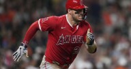 Mike Trout scratched from Angels' lineup with skin infection on left arm
