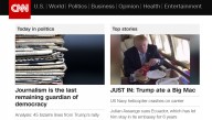 CNN Piece On Importance Of Journalism Featured Next To Article Examining Trump's Eating Habits