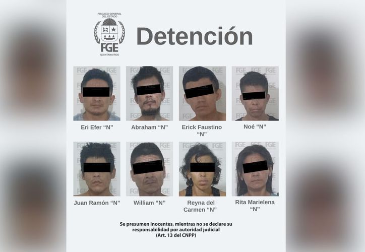 Detienen a ocho integrantes de grupo criminal en Playa del Carmen