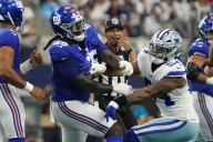 Giants bench James Hudson after committing four penalties on first drive