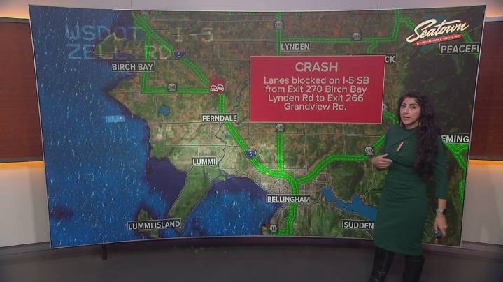 I-5 southbound lanes reopen after serious car crash near Birch Bay forced closur