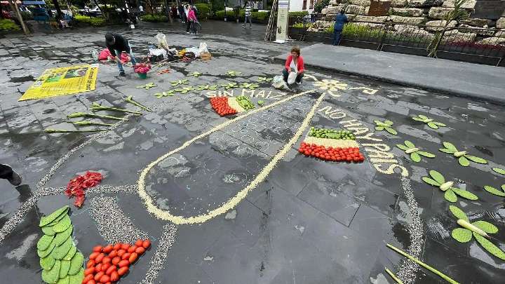 Productores conmemoran Día del Maíz con una ofrenda simbólica en Plaza de Armas