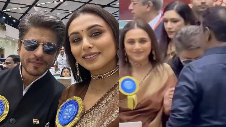 71st National Film Awards: Shah Rukh Khan holds Rani Mukerji's ‘pallu’, fans can’t keep...