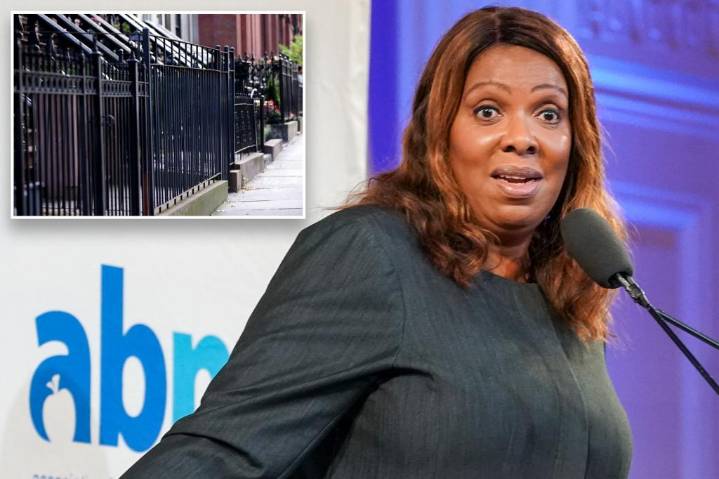 Exclusive | NY AG Letitia James slapped with summons for having illegal fence by Brooklyn brownstone
