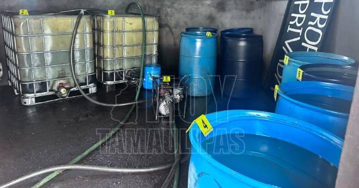 Cae red de hidrocarburos en Tamaulipas con cuatro cateos y miles de litros asegurados