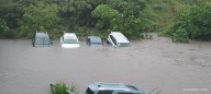 Daña inundación en Córdoba más de 20 vehículos nuevos de agencia