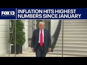US inflation hits highest numbers since January, Trump denies
