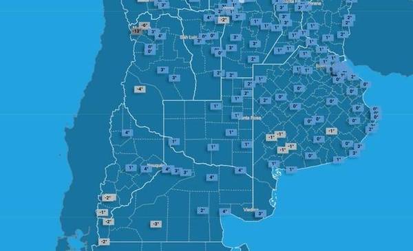 Alerta amarilla por frío extremo: cuatro provincias más afectadas