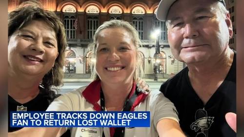 Eagles fan reunited with lost wallet thanks to Lincoln Financial Field employee's late