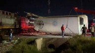 Pierde tráiler “carrerita” con el tren en la carretera Los Pinos