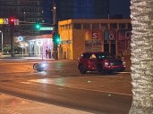 Motorcyclist dies in downtown Las Vegas crash