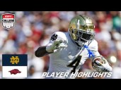JEREMIYAH LOVE HIGHLIGHTS 🎥 Star RB GOES OFF for Notre Dame vs. Arkansas 🔥