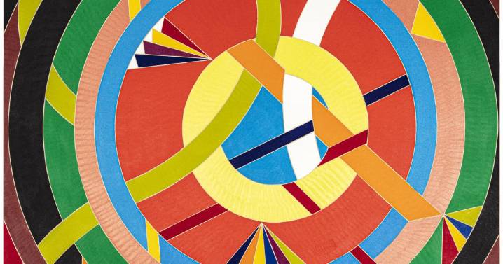 Vivid, geometric paintings draw on motifs from quilt patterns and jazz music at NOMA