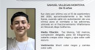 Buscan a Samuel Villegas Montoya