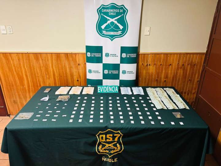 En 48 horas: Carabineros del OS7 detuvo a 7 sujetos por microtráfico de drogas en Chillán.