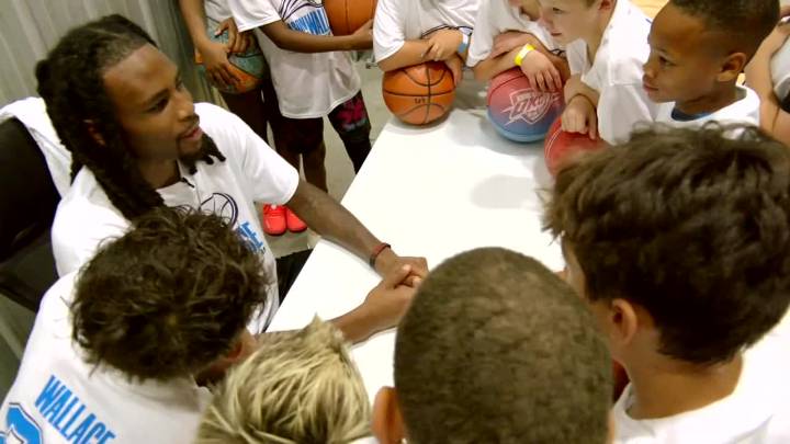 OKC Thunder Guard Cason Wallace hosts basketball camp