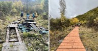 Volunteers help maintain Alaska trails with Gold Mint Trail improvements
