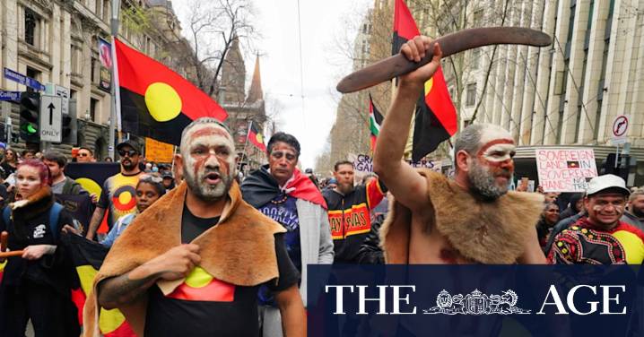 Melbourne protests: Scuffles break out as four competing rallies converge on CBD