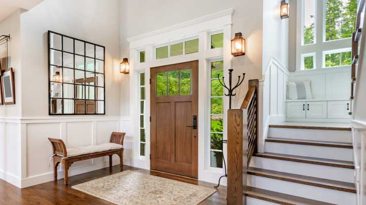 8 Stunning Front Door Window Treatment Ideas To Try If You're Over Basic Curtains