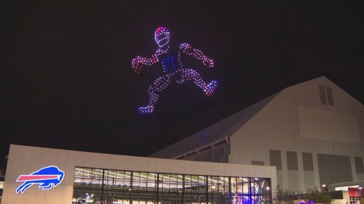 Bills halftime features first-ever drone show at Highmark Stadium