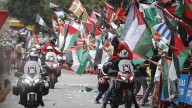 Identifican y detienen a varios manifestantes propalestinos implicados en los altercados de la etapa de La Vuelta en Bilbao