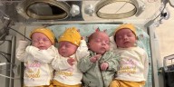 Superior quadruplets reunited at home after hospital