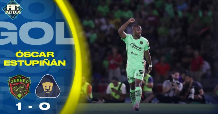 Óscar Estupiñán anota ante Pumas : Juárez 1 - 0 Pumas | Jornada 10 