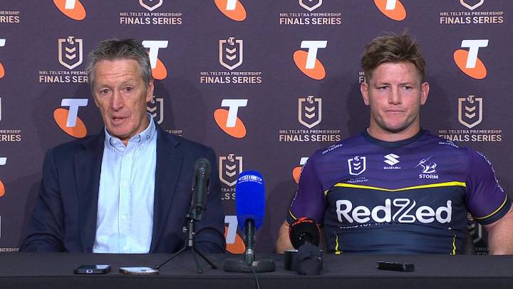 NRL 2025: Craig Bellamy press conference, Harry Grant, Melbourne Storm vs Cronulla Sharks, preliminary final