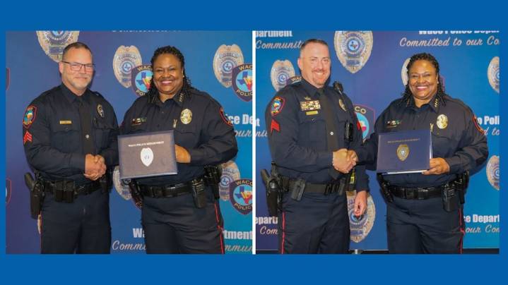 Waco Police Department celebrates promotion of two Sergeants