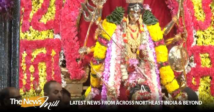 Navratri celebrations: Aarti held at Shree Adya Katyayani Shaktipeeth Mandir in Chhatarpur