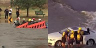 Back-to-back rescues as floodwaters swamp Scottsdale streets