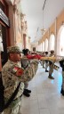 Ensayan Banda de Guerra y Escolta previo al Grito de Independencia