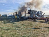 Fire destroys barn near Waterford