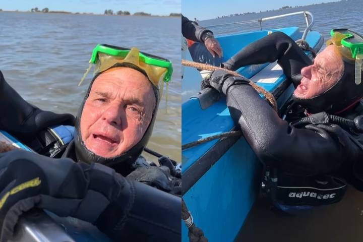 “Cuenten conmigo, siempre”. El polémico video de un intendente kirchnerista practicando buceo que enfureció al campo