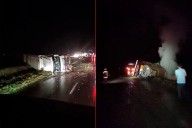 Volcaron dos camiones sobre el mismo tramo correntino de Ruta 14