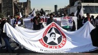 Estudiantes de Oaxaca protestan en Palacio Nacional; denuncian represión y piden audiencia con Sheinbaum