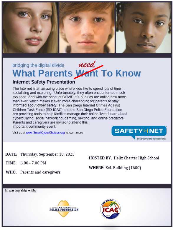 Helix Charter High hosts internet safety presentation for parents, caregivers